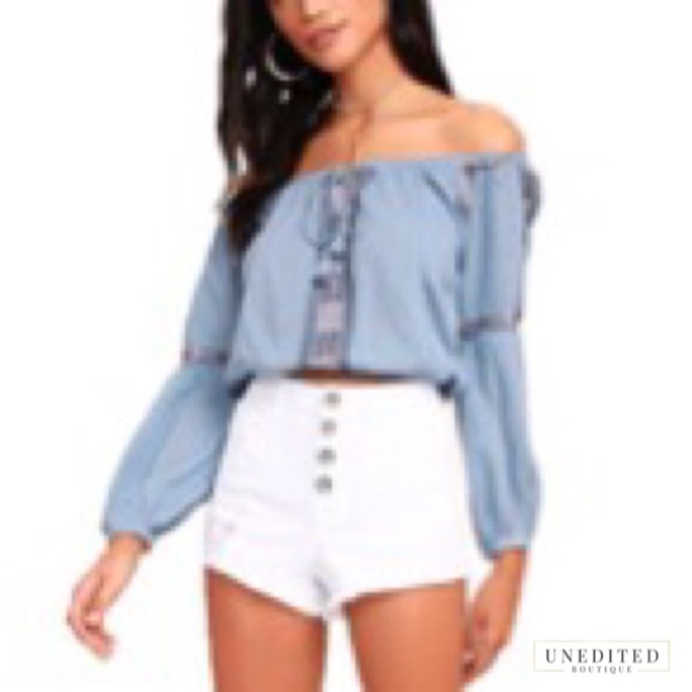 Tie Bohemian Blouse - Lush - Picture 3 of 6